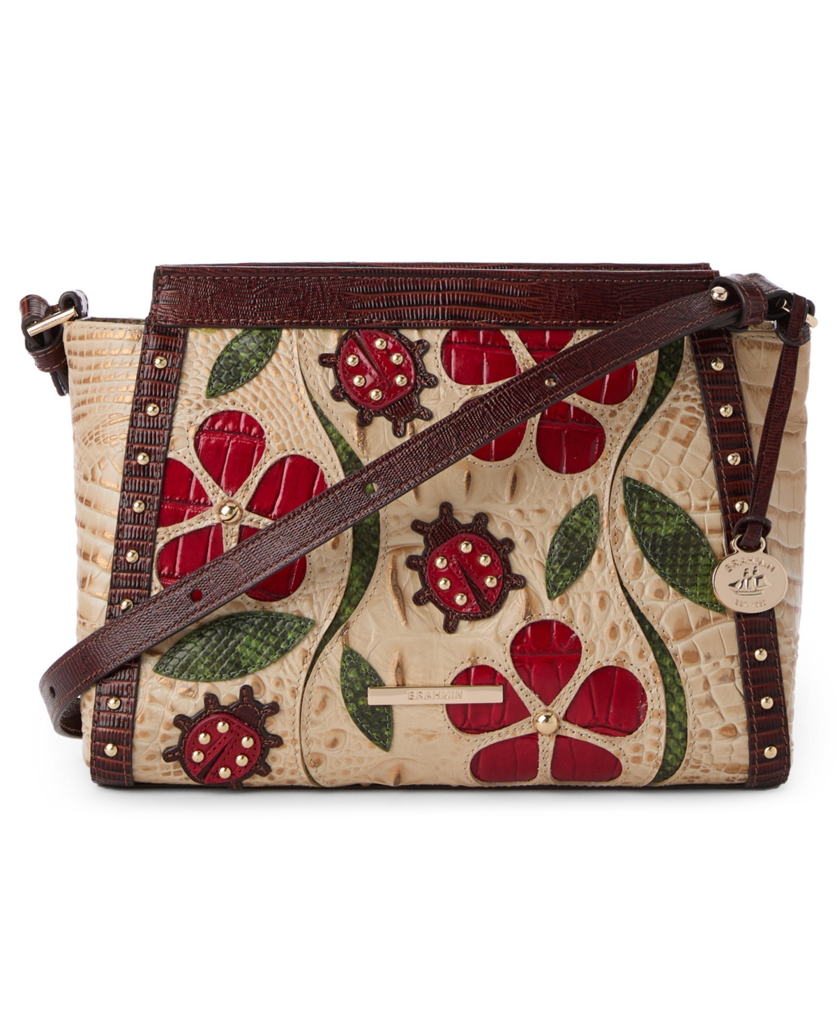 Hillary Sandstorm Ladybird Extra Large Leather Crossbody Bag - Sandstorm