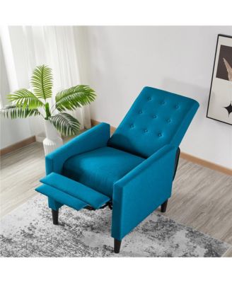 Mid-Century Fabric Reclining Sofa