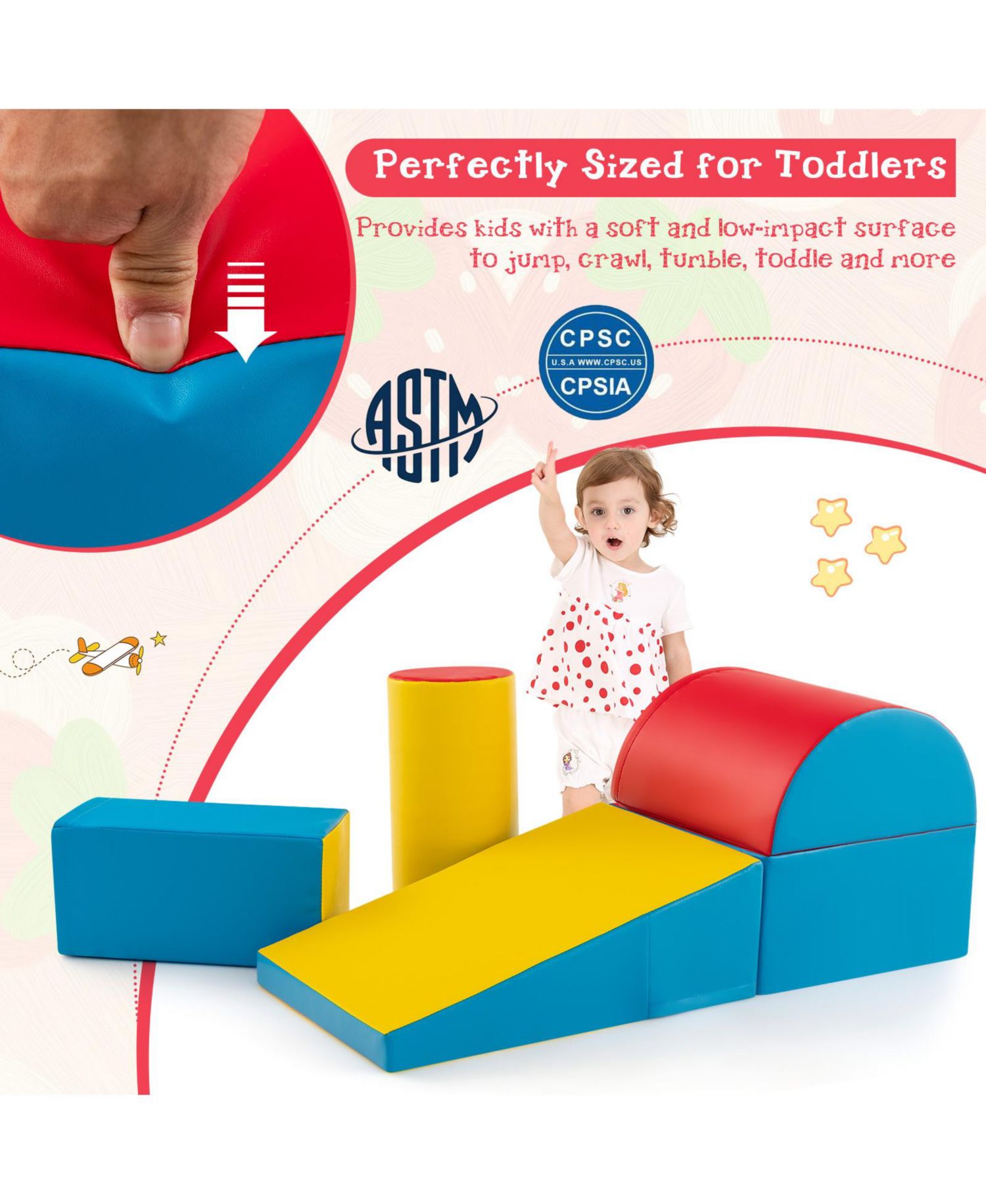 5-Piece Kids Climb and Crawl Activity Playset