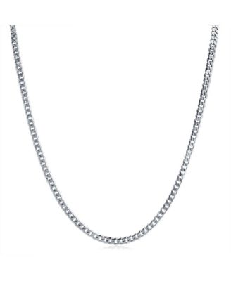 Set of 2 Solid 6MM Sterling Silver Miami Cuban Curb Chain Necklace 18 & 20 Inch