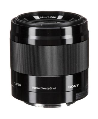 E 50mm f/1.8 OSS Lens for Sony E, Black, Bundle with 49mm Filter Kit, Cleaning Kit, PC Software Kit