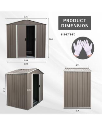 6ft x 5ft Outdoor Metal Storage Shed