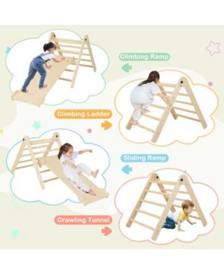 7-in-1 Indoor Climbing Toys for Toddlers with Reversible Ramp