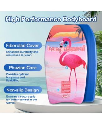 33" Body Board Lightweight with Wrist Leash Fiberclad Cover Phuzion Core, 2 Pack