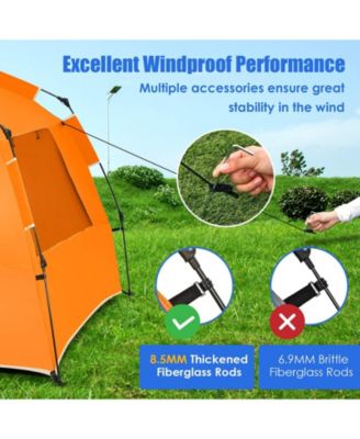 3-4 Person Easy Pop Up Beach Tent UPF 50+ Portable Sun Shelter