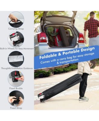 10 x 17.6 Feet Outdoor Instant Pop-up Canopy Tent with Dual Half Awnings