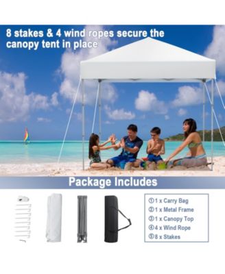 6.6 x 6.6 Feet Outdoor Pop-up Canopy Tent with UPF 50+ Sun Protection
