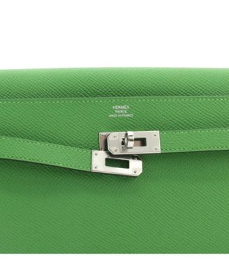 Pre-Owned Hermes Kelly To Go Wallet Tressage Epsom
