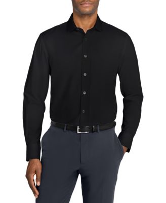 Men's Solid Hybrid Slim Fit Easy Care Long Sleeve Shirt