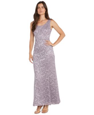 Petite 2-Pc. Metallic-Lace Gown & Jacket Set
