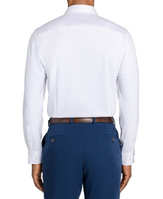 Men's Solid Hybrid Slim Fit Easy Care Long Sleeve Shirt