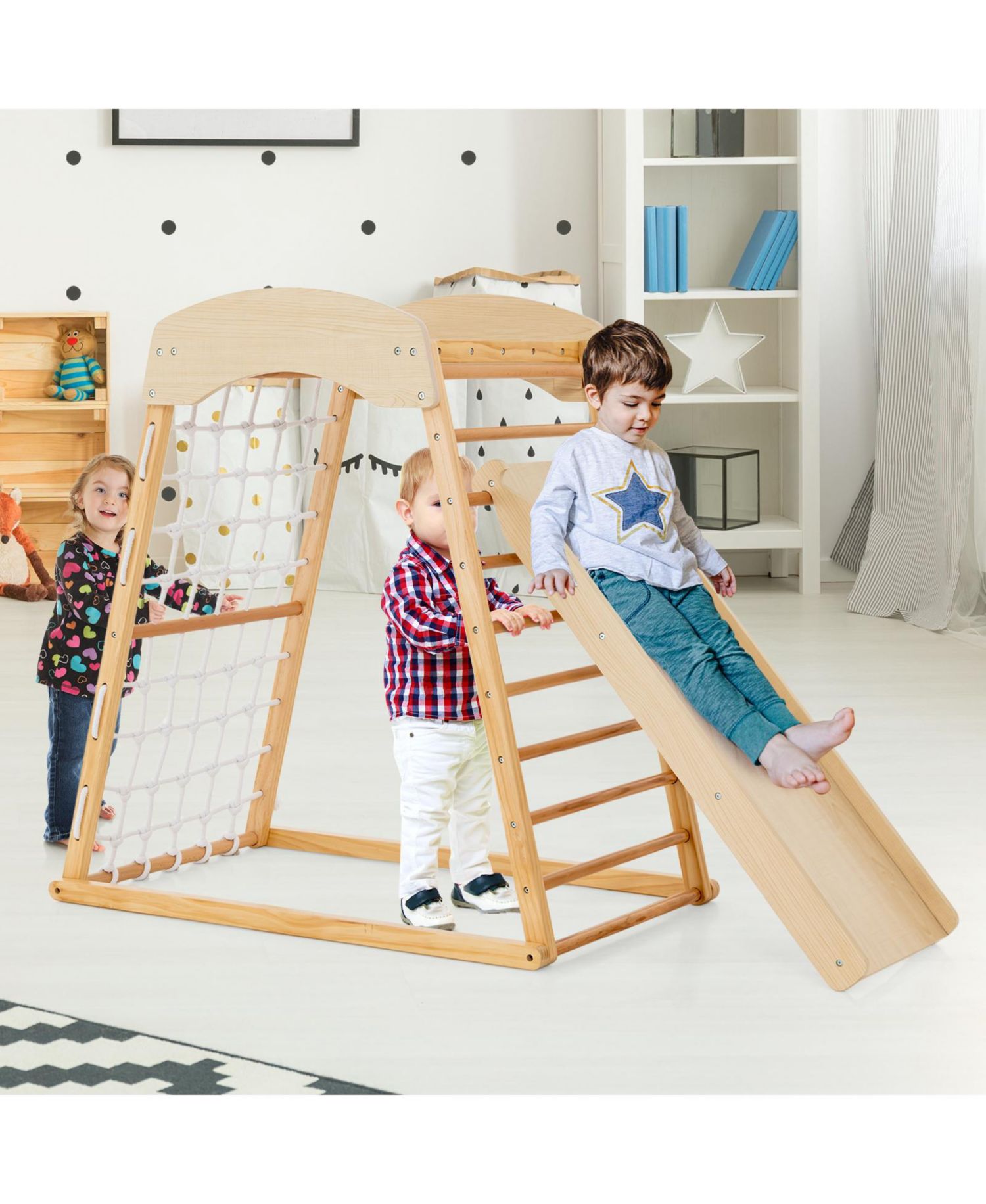 Jungle Gym 6-in-1 Wooden Indoor Playground