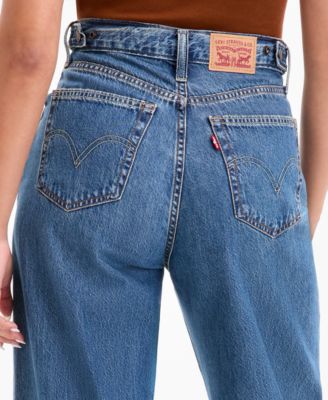 Women's Cinch-Waist Lightweight Baggy Jeans