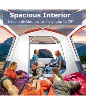 Mecale 6-8 Person Camping Tent with Double Rooms and 2 Doors