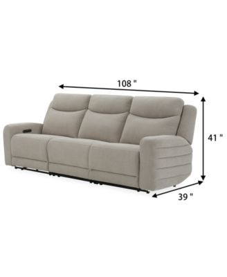 Kristyan 3-Pc. Fabric Sofa with 3 Power Recliners, Exclusively at Macy's 