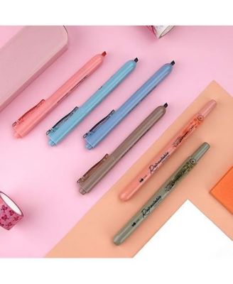 VINTAGE RETRACTABLE HIGHLIGHTERS - 6CT