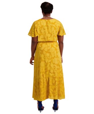 Flutter-Sleeve Smock-Waist Dress, Regular & Plus 