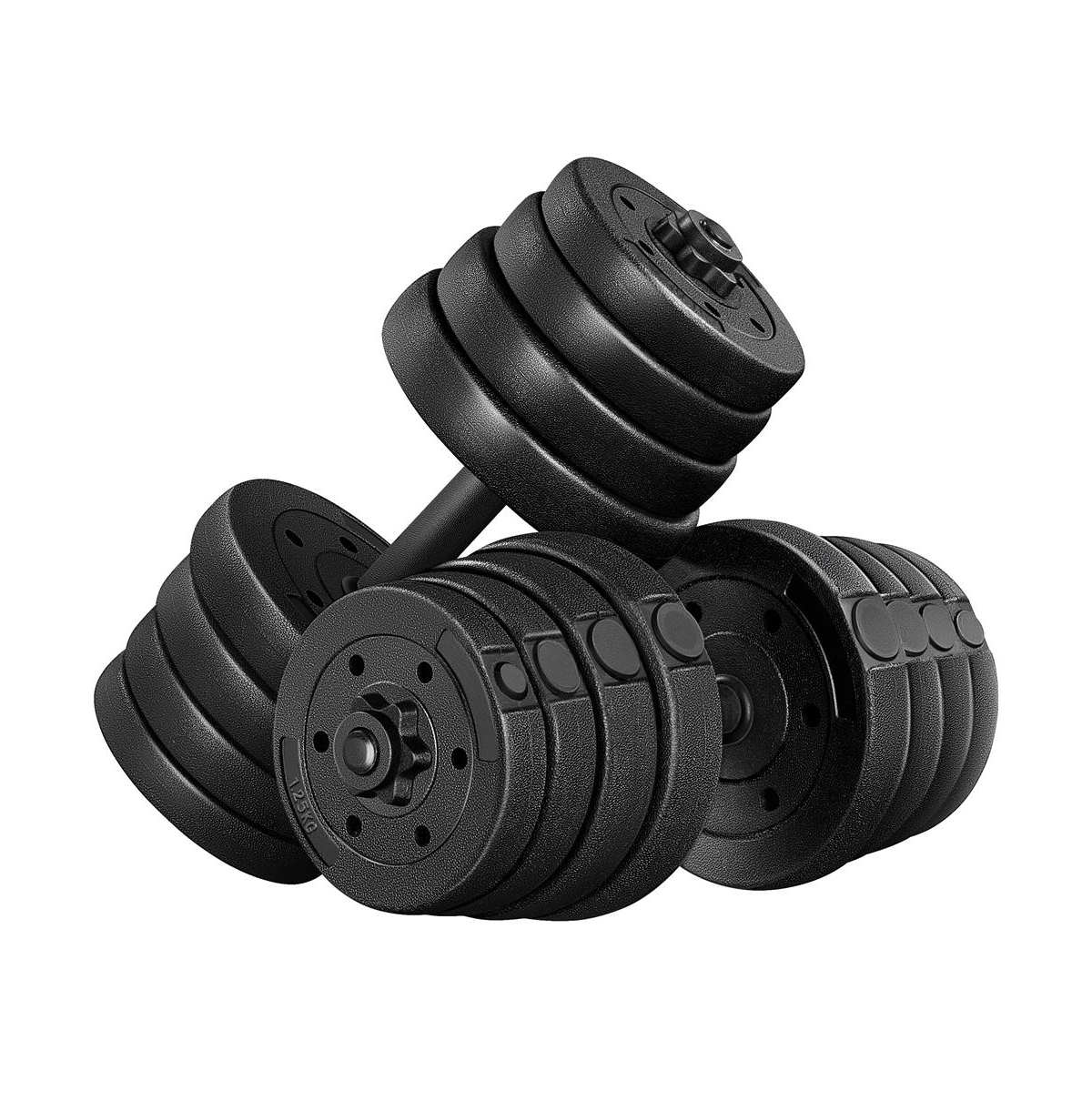66lb Adjustable Dumbbell Set - Black