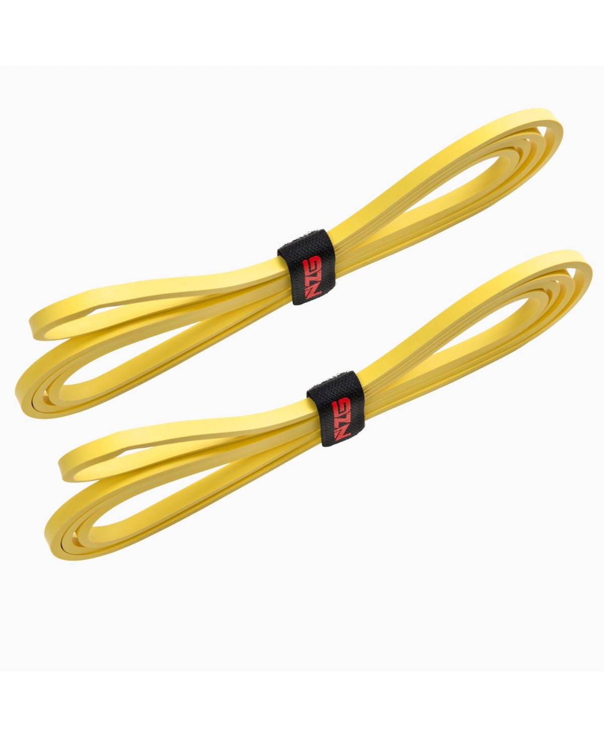 100% Latex-Free Natural Rubber Power Resistance Bands - 10lbs (Pair of 2) - Yellow