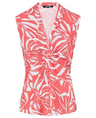 Women's Gathered Front Tropic Print Shell