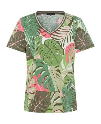 Women's Abstract Palm Print T-Shirt
