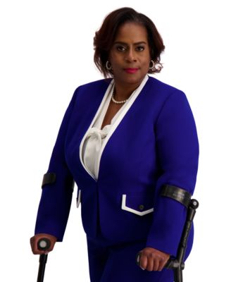 Framed Collarless Jacket, Regular & Plus 