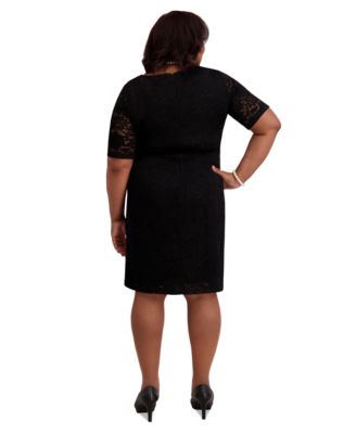Women's Lace-Sleeve Sheath Dress, Regular & Plus Sizes