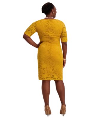 Women's Lace-Sleeve Sheath Dress, Regular & Plus Sizes