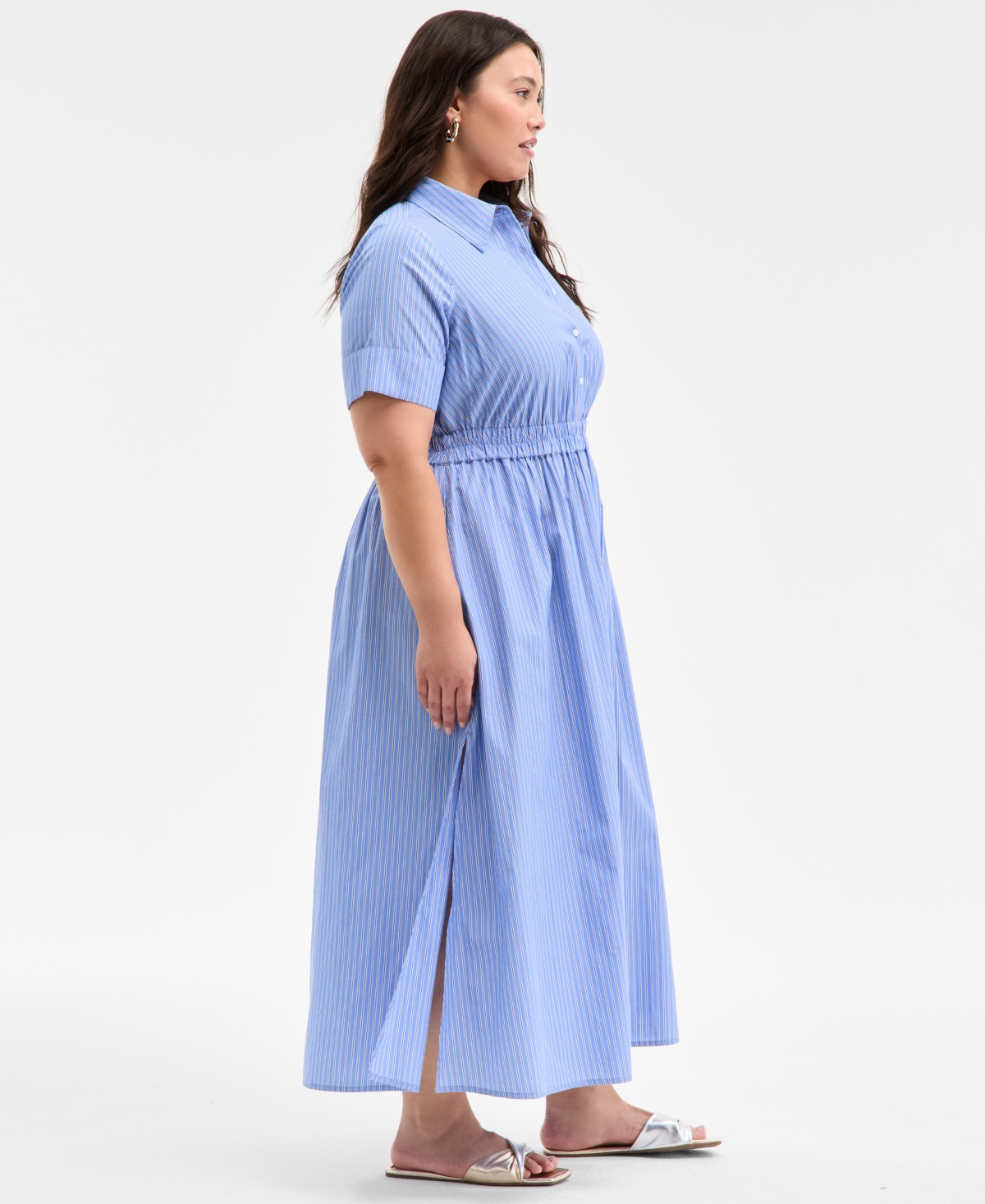 On 34th Women's Cotton Midi Shirtdress, Exclusively At Macy's
