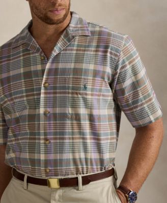 Men's Big & Tall Plaid Oxford Camp Shirt
