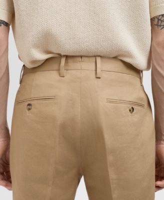 Men's Linen Slim-Fit Suit Pants