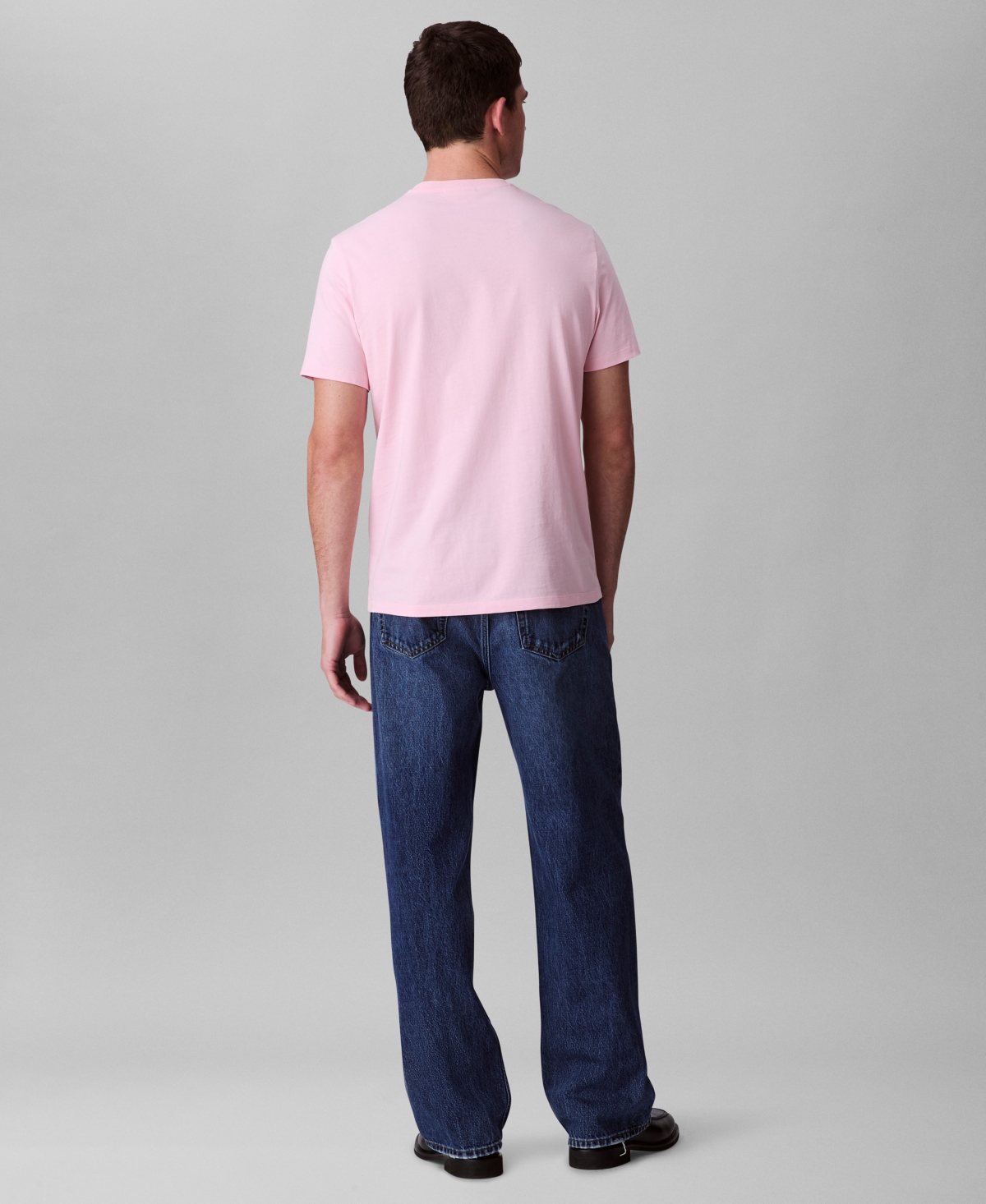 Shop Calvin Klein Men's Smooth Cotton Solid Crewneck T-shirt
