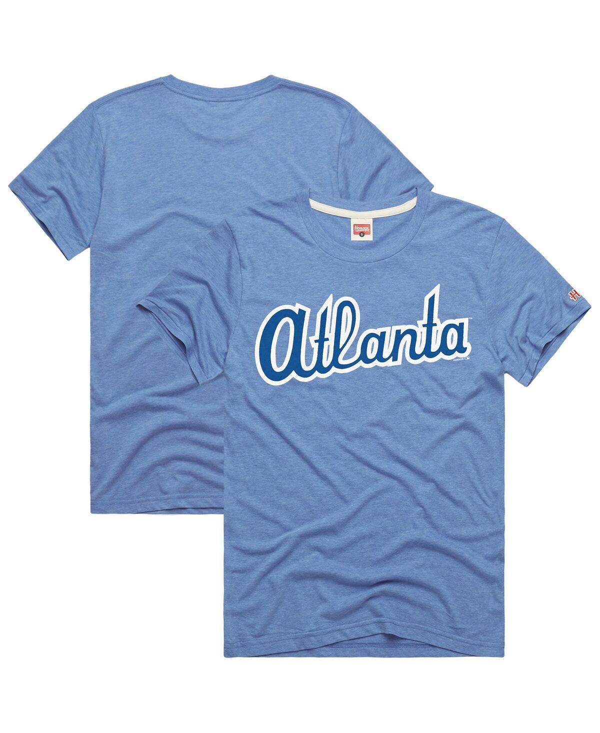 Men's Light Blue Atlanta Braves Hyper Local Tri-Blend T-Shirt - Light Blue