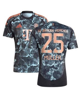 adidas - Men's Thomas M&uuml;ller Black Bayern Munich 2024/25 Away Replica Player Jersey