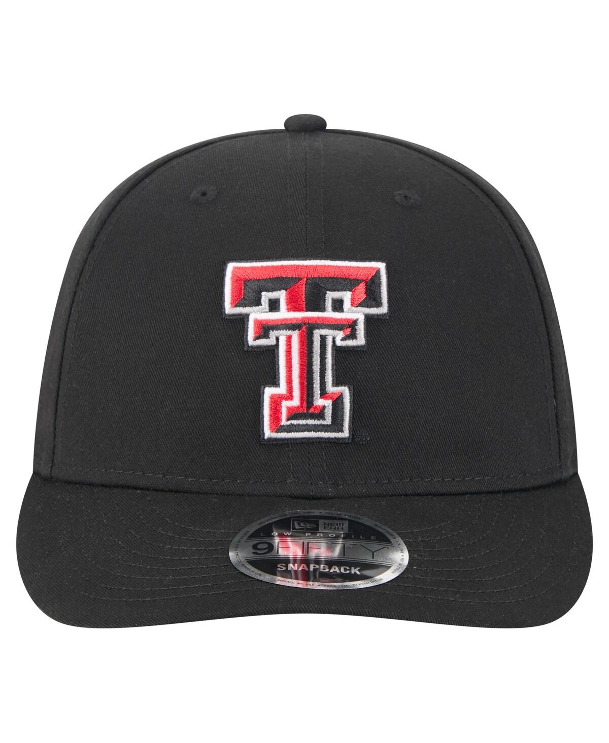 NEW ERA MEN'S BLACK TEXAS TECH RED RAIDERS LOW PROFILE 9FIFTY SNAPBACK HAT 