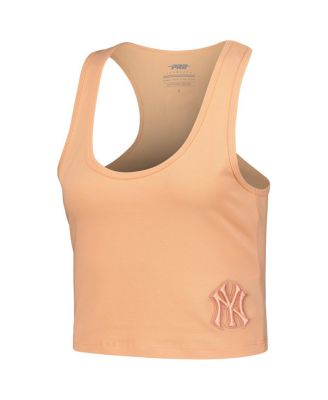 Women's Orange New York Yankees Neutral Fitted Racerback Tank Top