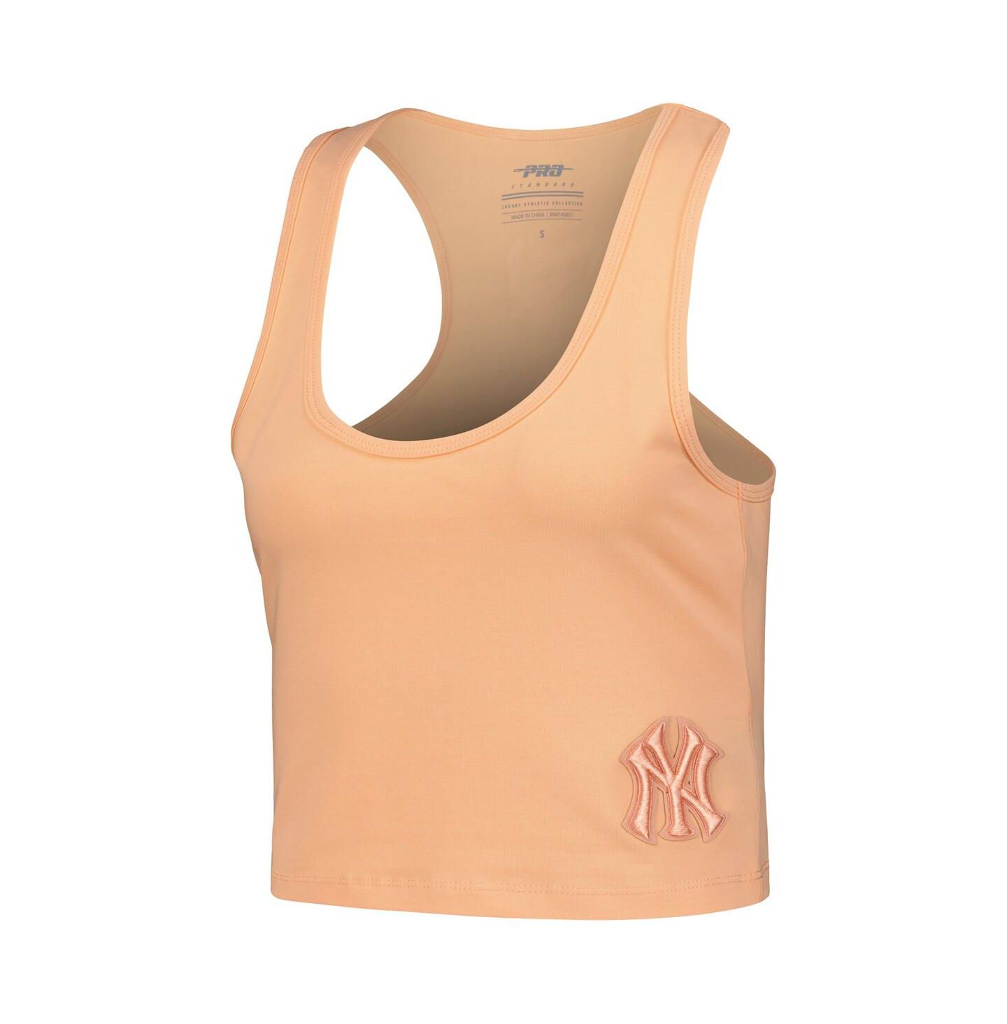 Женский топ Pro Standard Orange New York Yankees Neutral Fitted Racerback — фото 2