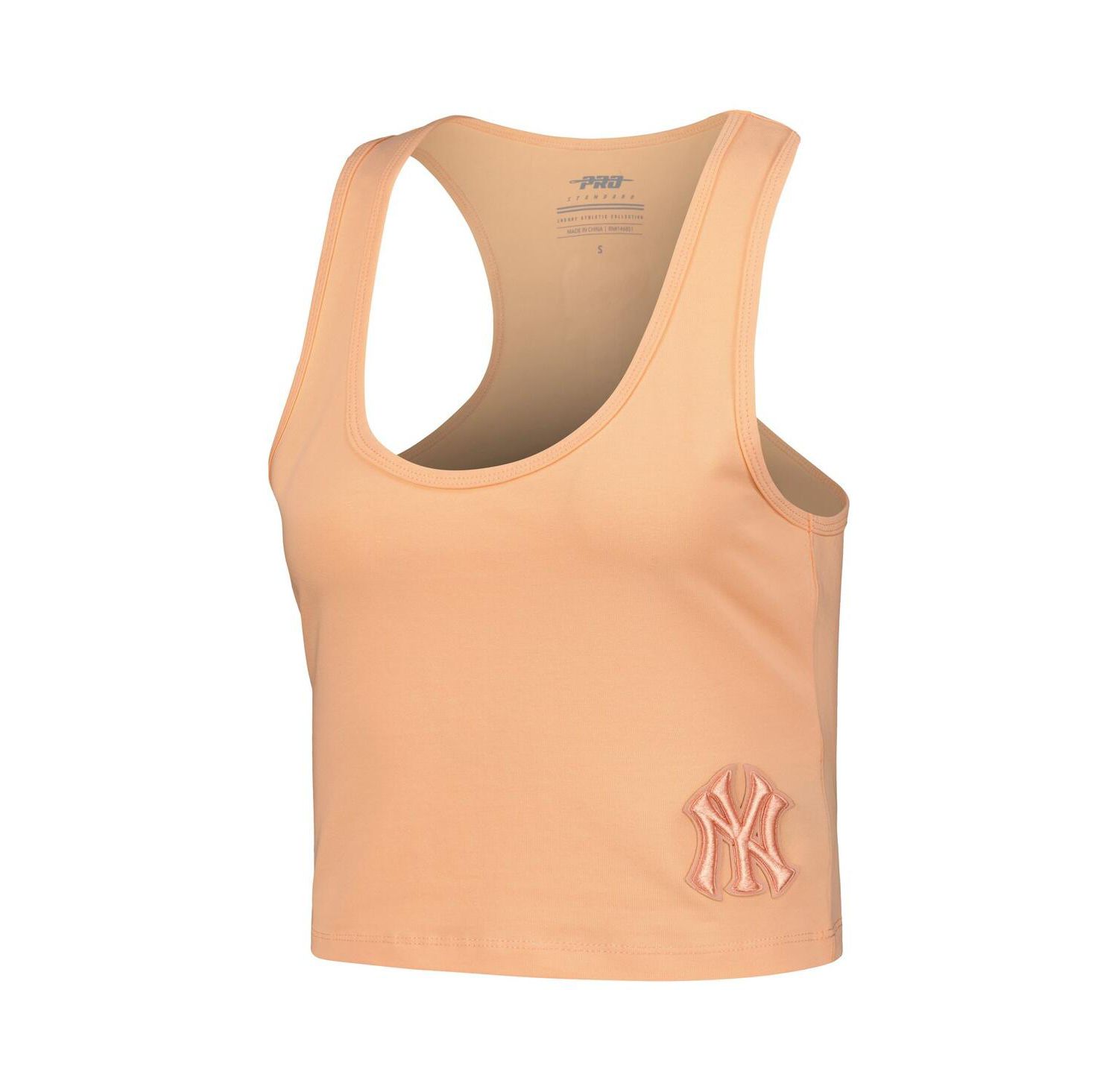 Women's Orange New York Yankees Neutral Fitted Racerback Tank Top