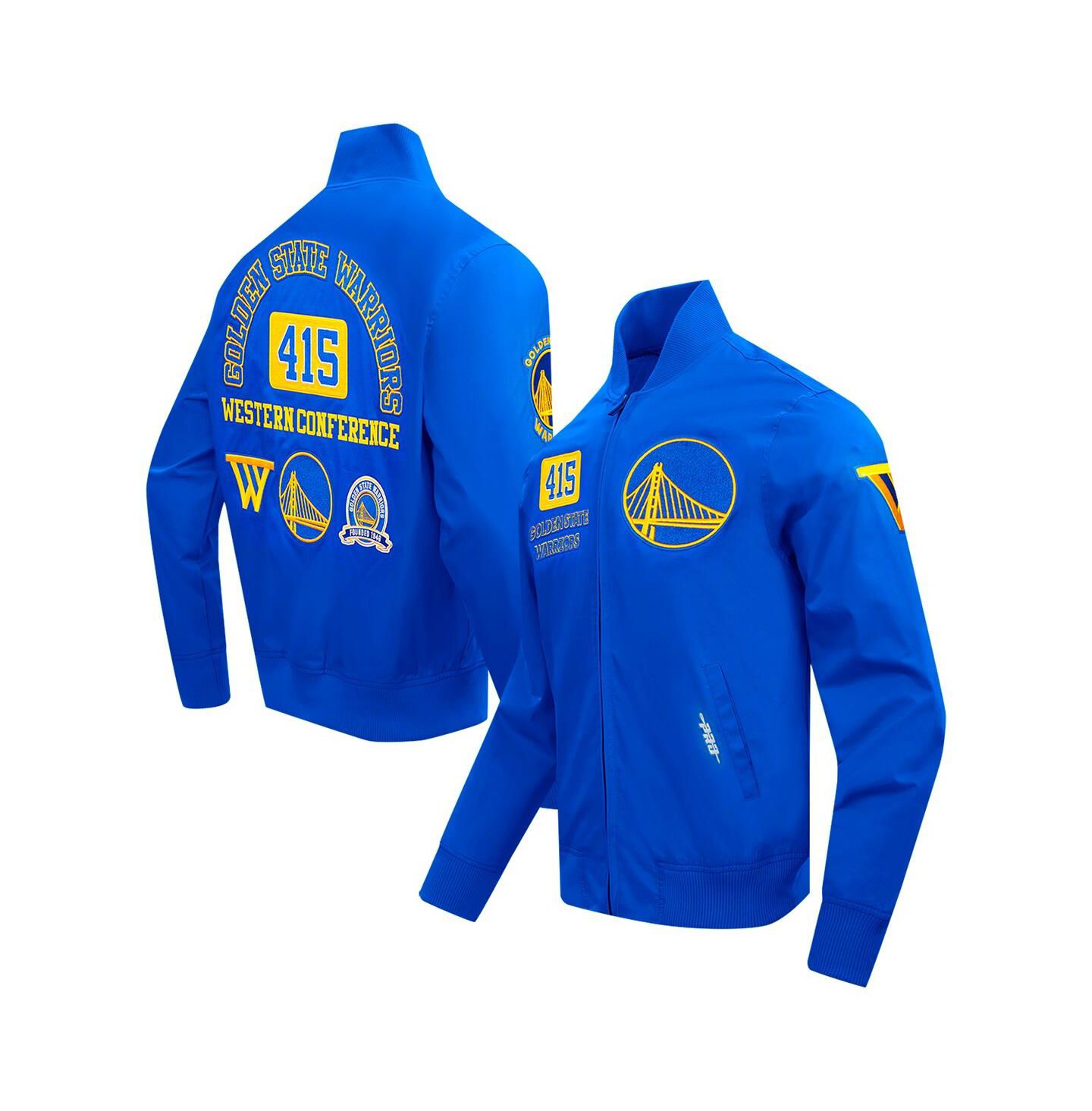 Мужская куртка Pro Standard Royal Golden State Warriors Area Code Full-Zip — фото 1