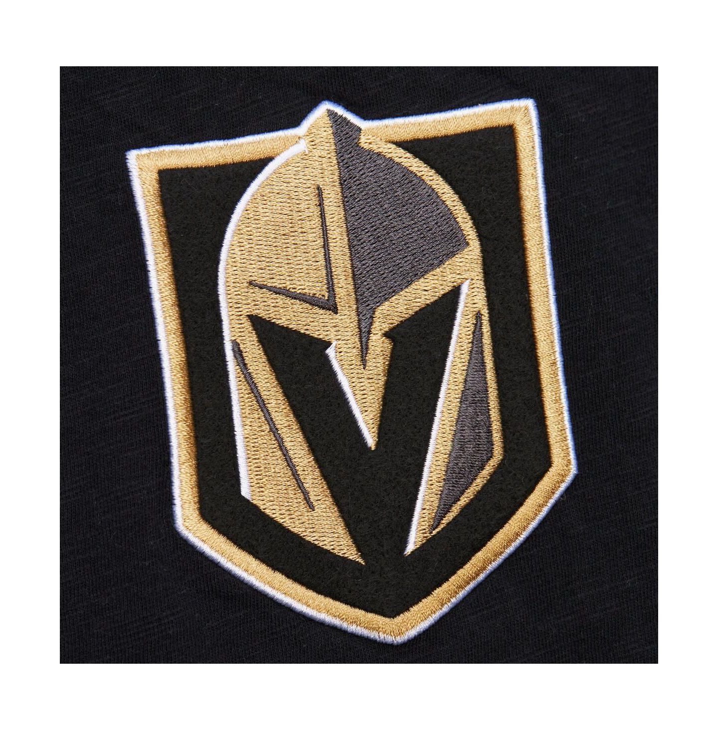 Мужская футболка Mitchell & Ness Black/Gold Vegas Golden Knights Legendary Slub Raglan Long Sleeve — фото 4
