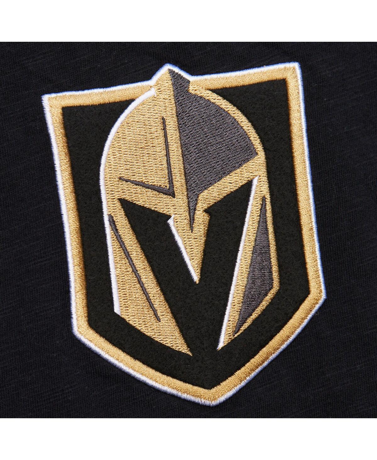 Mitchell & Ness Men's Black/gold Vegas Golden Knights Legendary Slub Raglan Long Sleeve T-shirt