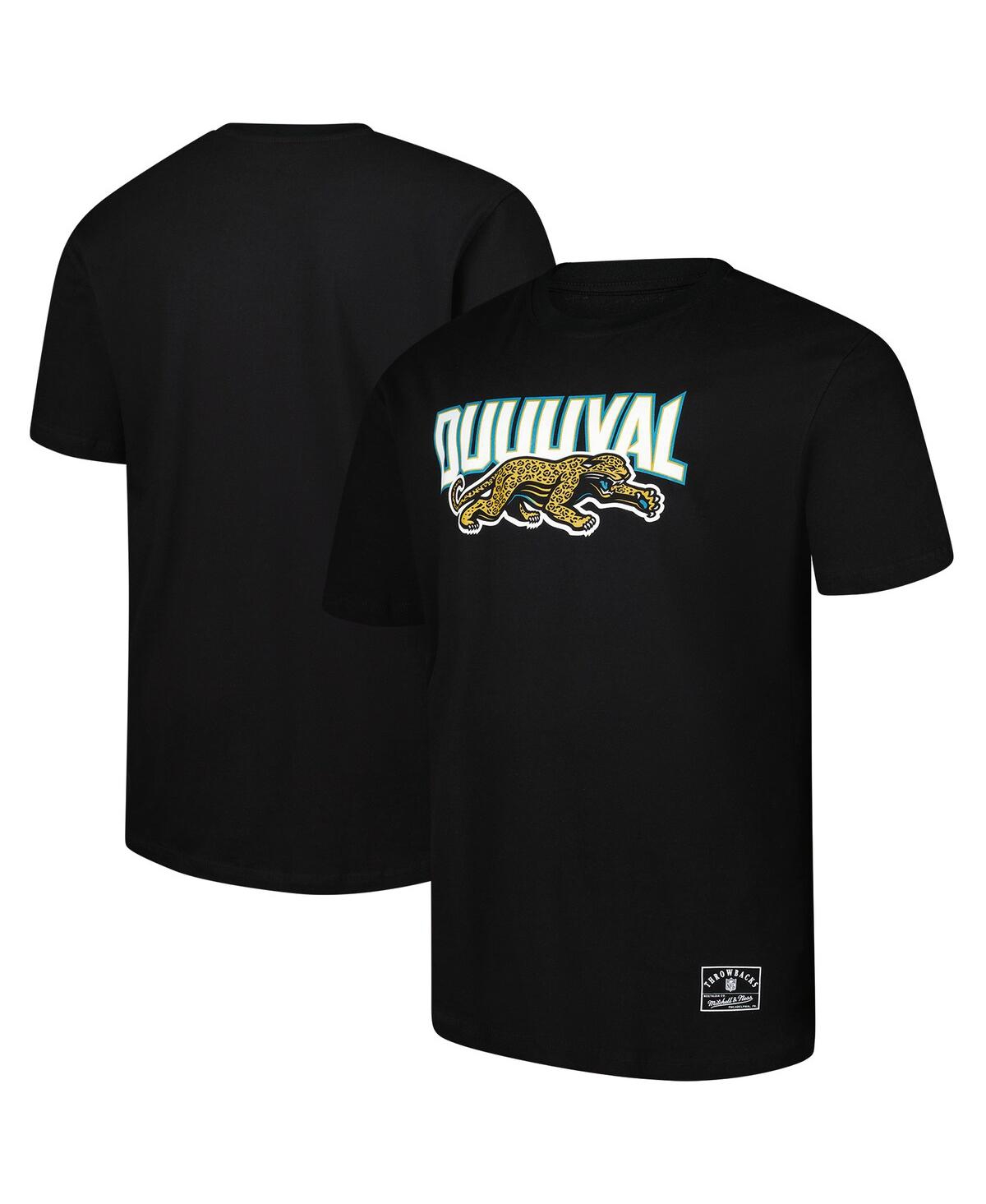 Mitchell & Ness Men's Black Jacksonville Jaguars Crew-neck T-shirt