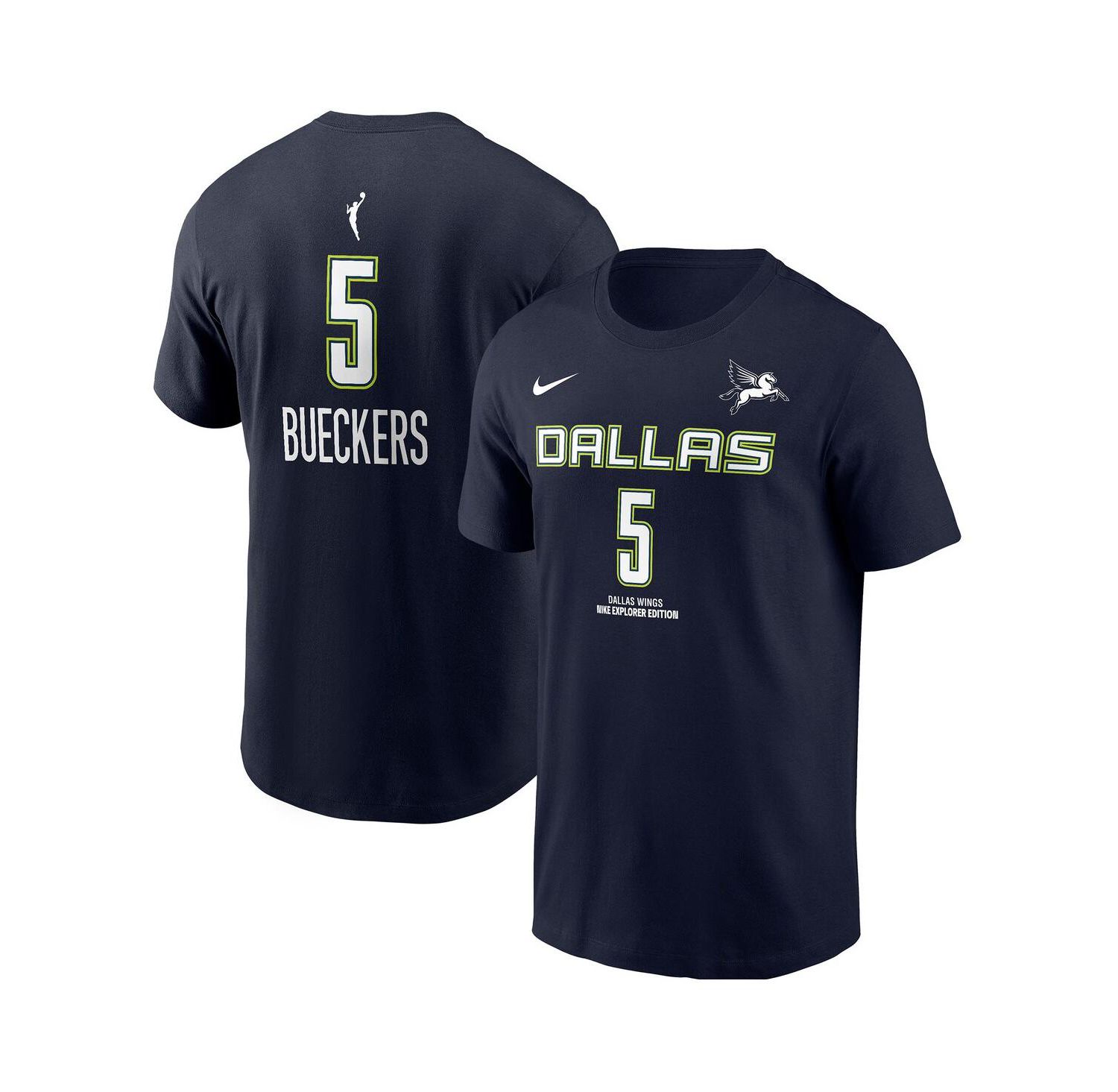 Men's Paige Bueckers Navy Dallas Wings 2025 WNBA Draft Explorer Edition Name & Number T-Shirt