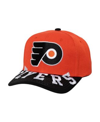 Mitchell & Ness - Men's Orange/Black Philadelphia Flyers Underarch Two-Tone Pro Crown Snapback Hat