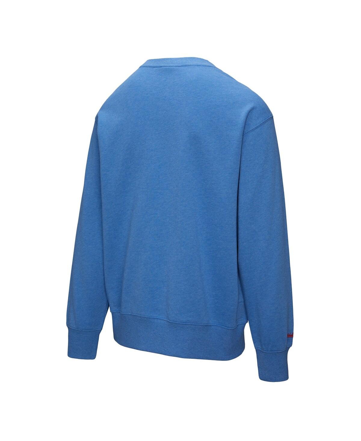 Mitchell & Ness Blue New York Rangers Playoff Win Fleece Pullover Sweatshirt