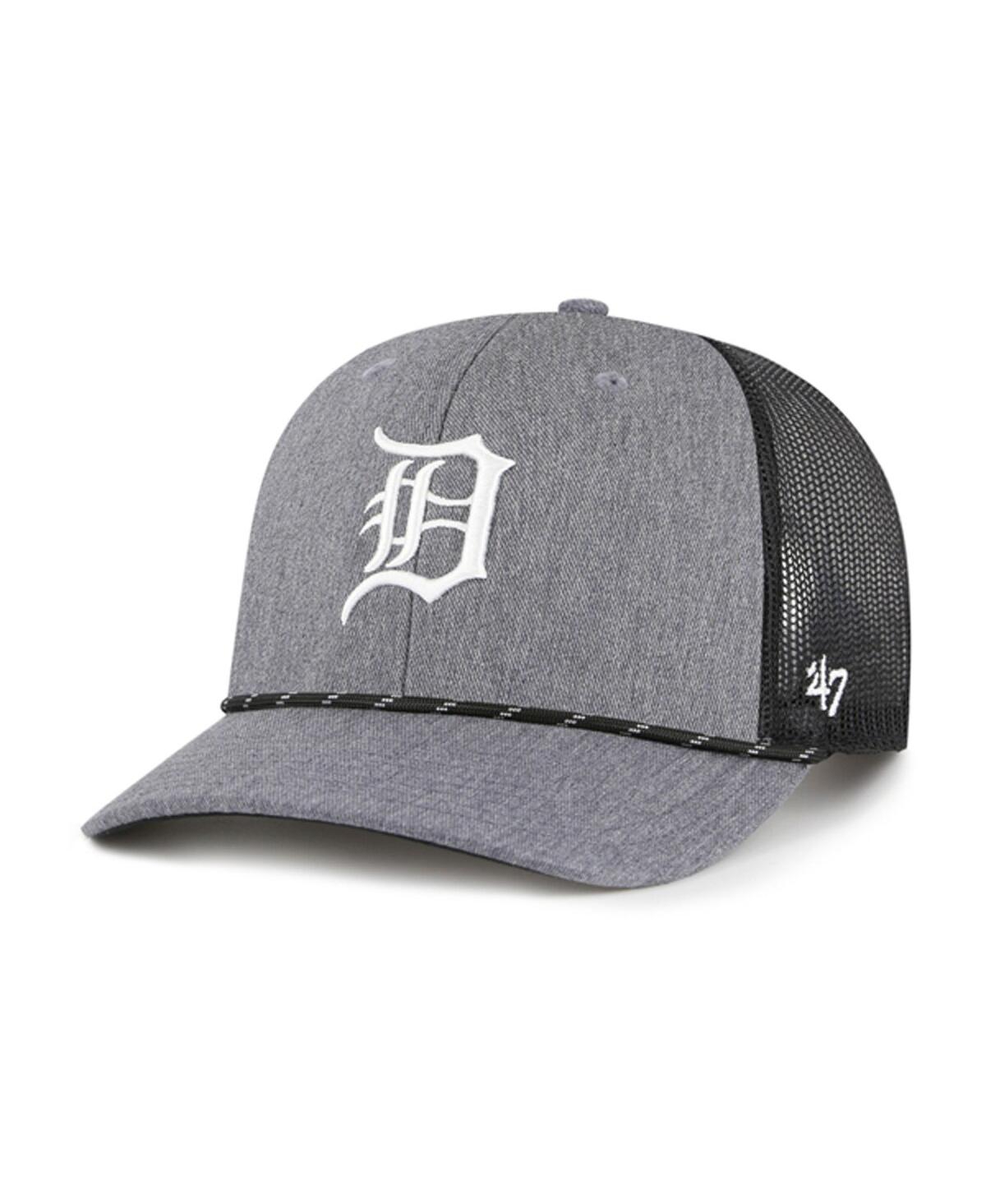 '47 Brand Men's Charcoal Detroit Tigers Carbon Rope Trucker Adjustable Hat