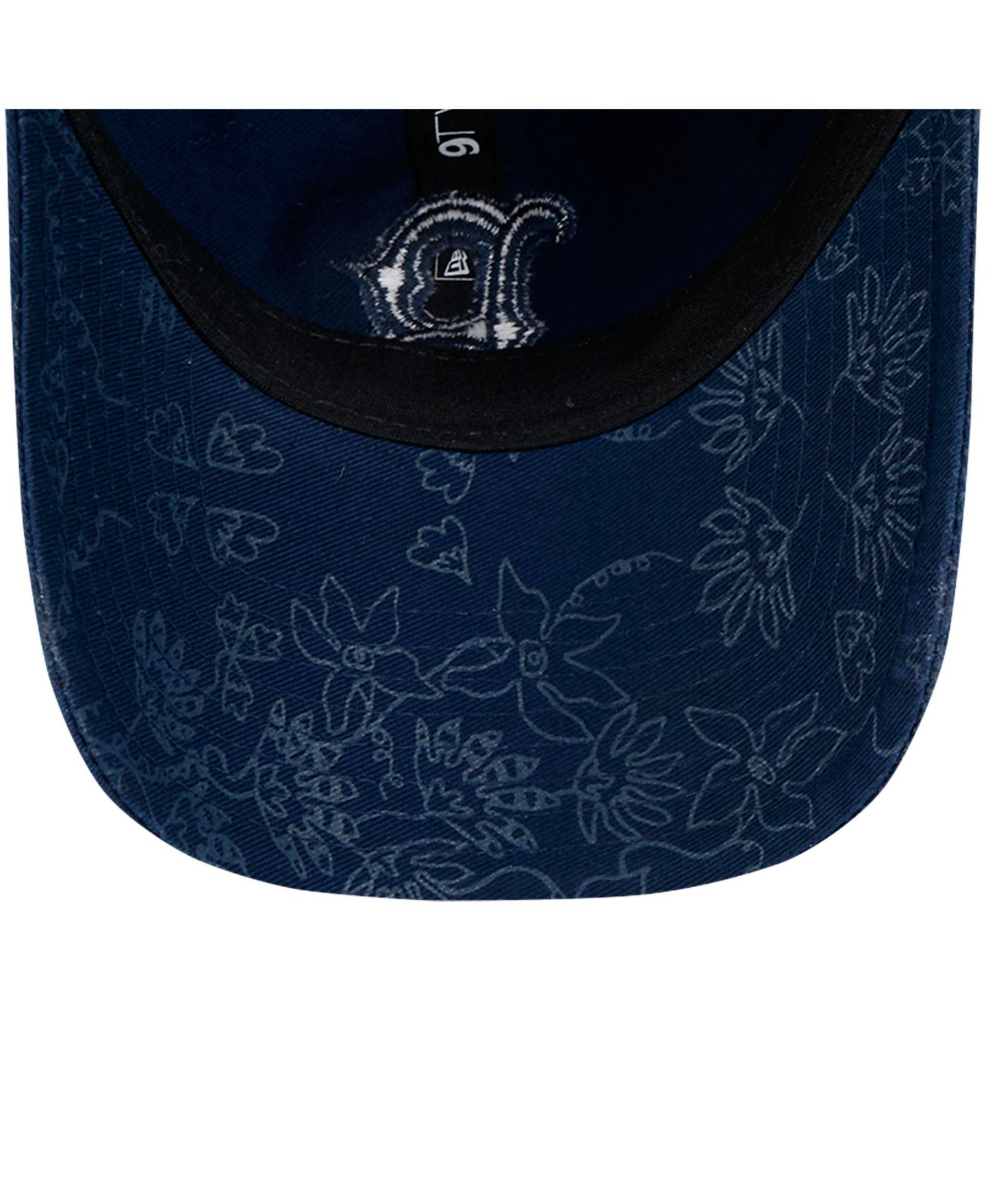 Женская кепка New Era Navy Boston Red Sox Tonal Floral 9TWENTY Adjustable Hat — фото 5