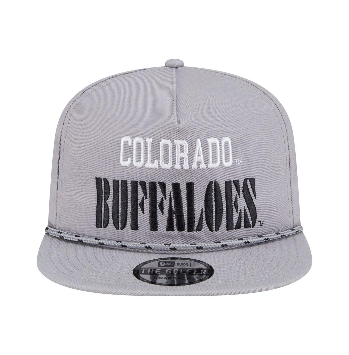 Мужская кепка New Era Gray Colorado Buffaloes Golfer Vintage Adjustable Hat — фото 2
