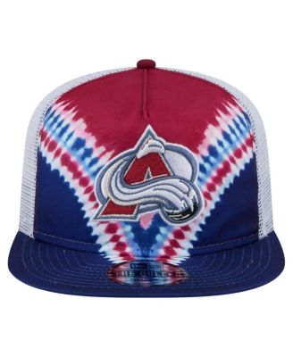 Men's Navy/Burgundy Colorado Avalanche Throwback V-Dye Adjustable Golfer Hat