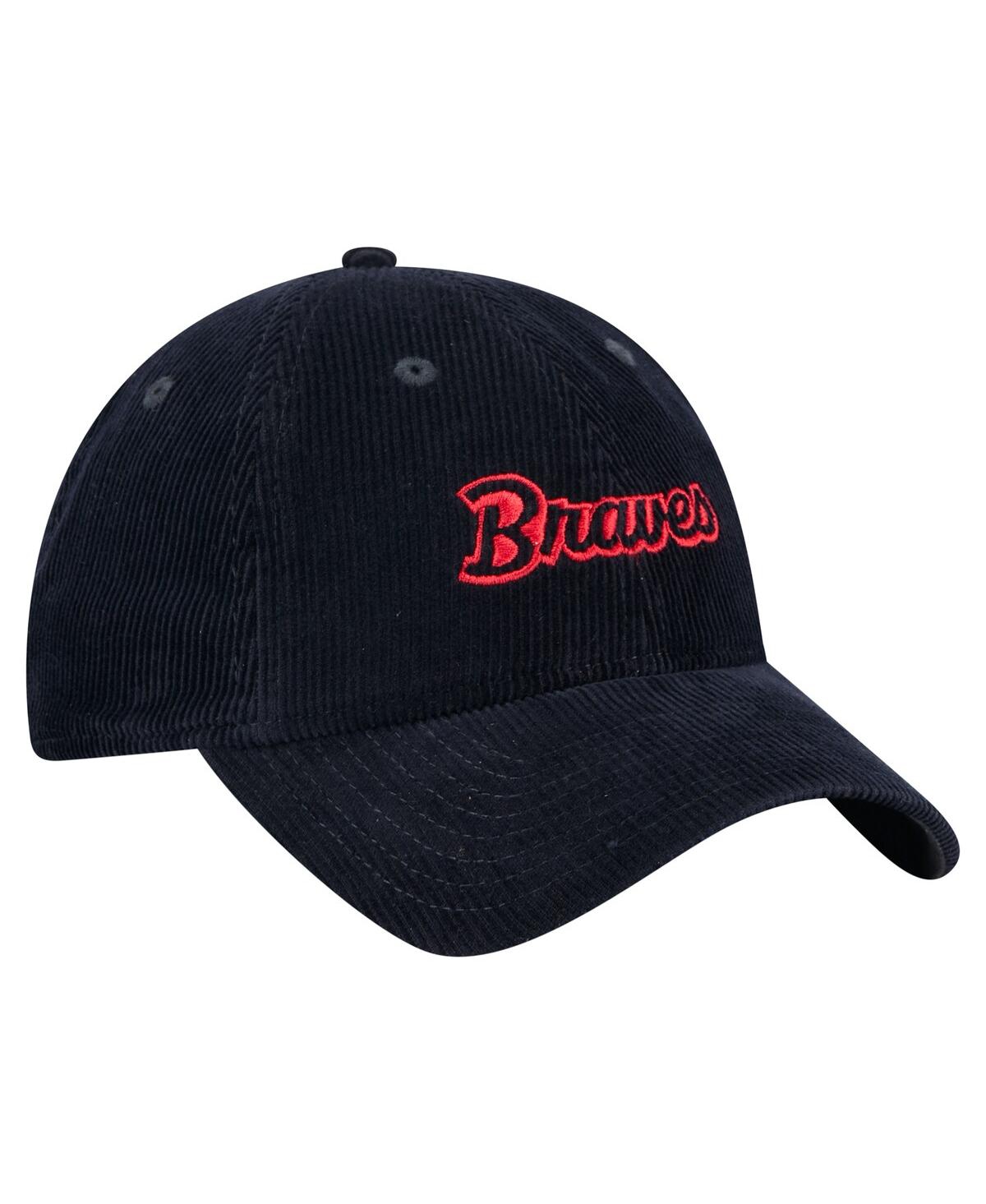 New Era Women's Navy Atlanta Braves Corduroy 9twenty Adjustable Hat